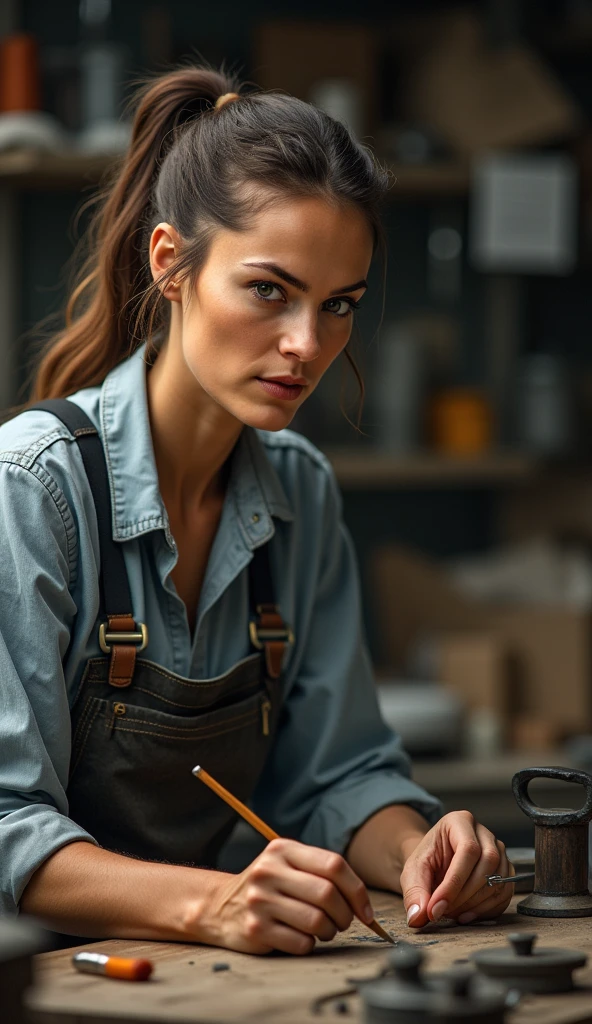 부업하는 여자 이미지