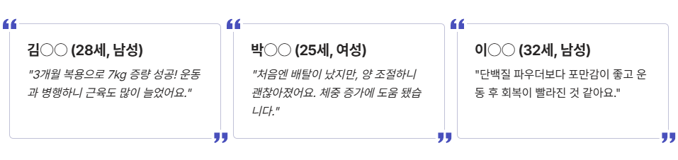 게이너 보충제 실제 복용 후기 총정리