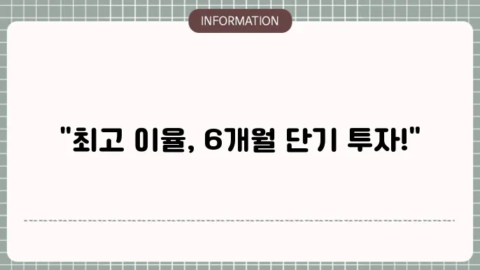 정기예금 투자 전략