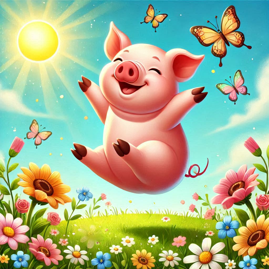 기뻐하는 돼지