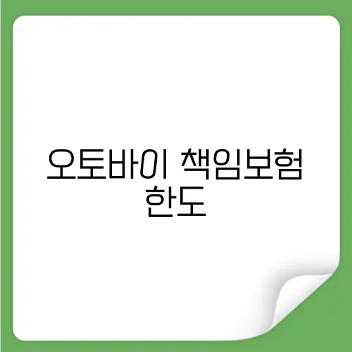 오토바이 책임보험 한도