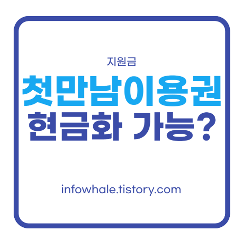 첫만남바우처 사용처,잔액조회,현금화 등 자주묻는 질문 모음