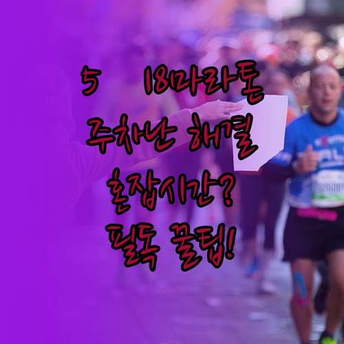 5·18 마라톤 대회 주차 정보와 시..