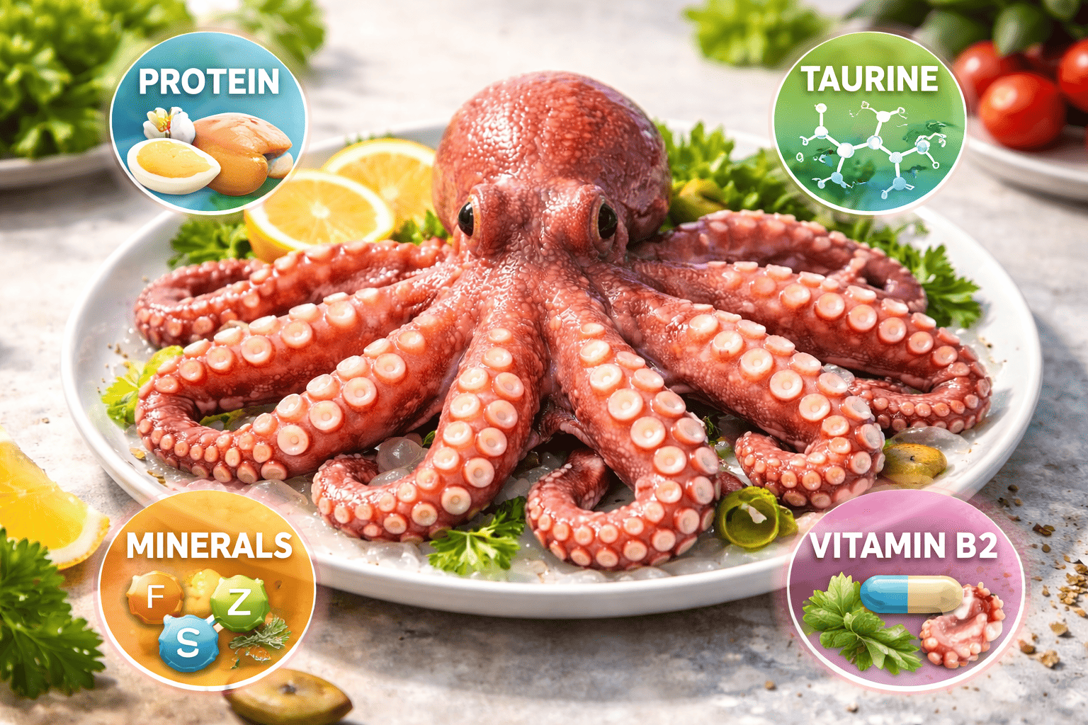 생문어와 냉동문어 영양과 활용 비교