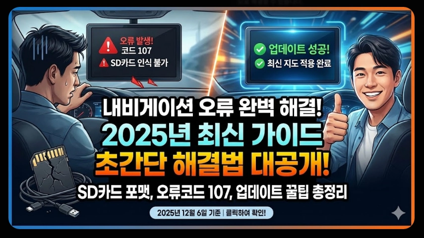 내비게이션 업데이트 오류 해결법