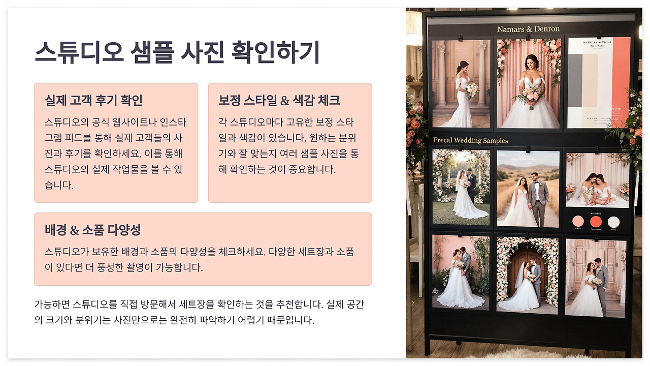 스튜디오 샘플 사진 확인하기