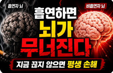 흡연하면 뇌가 무너진다, 이미지사진