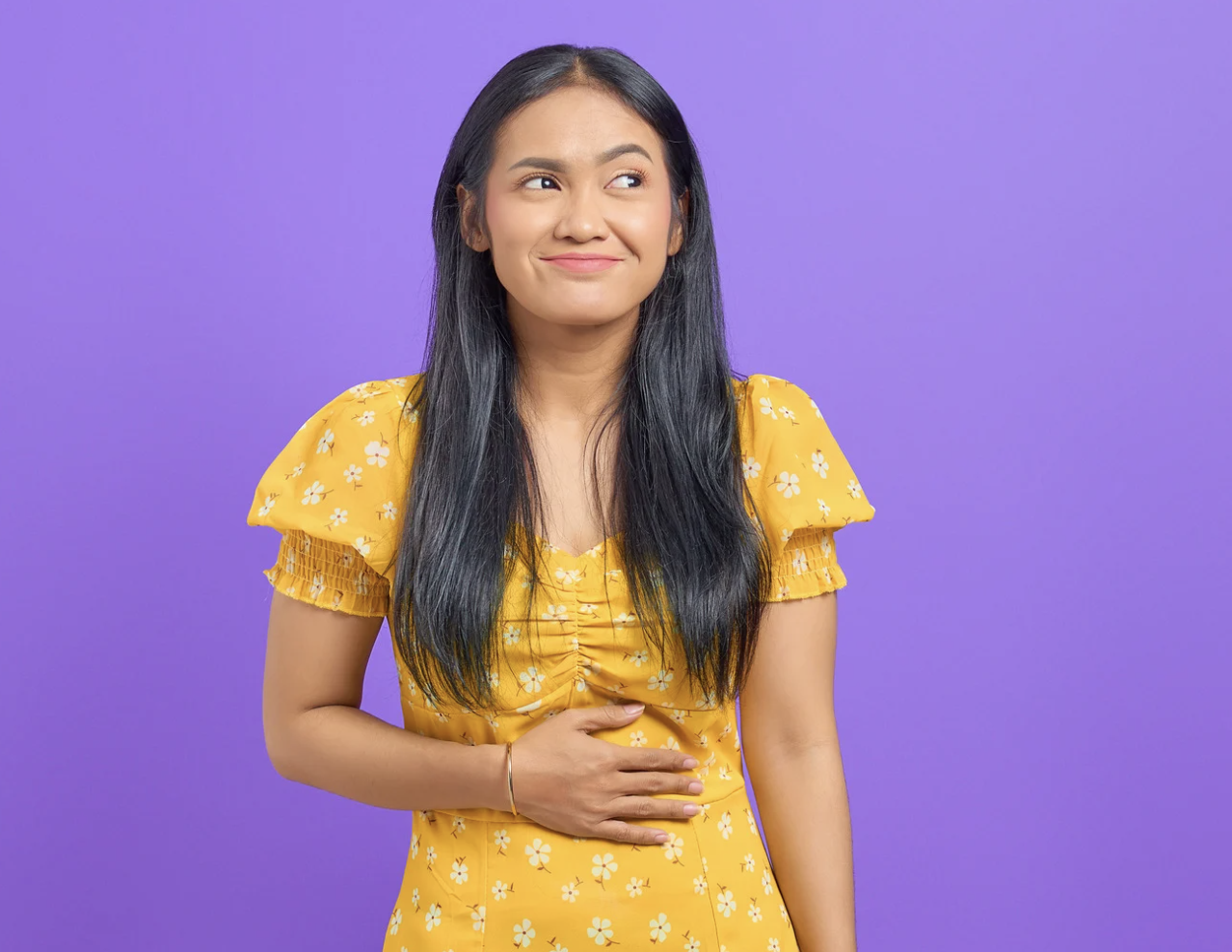 woman who looks full