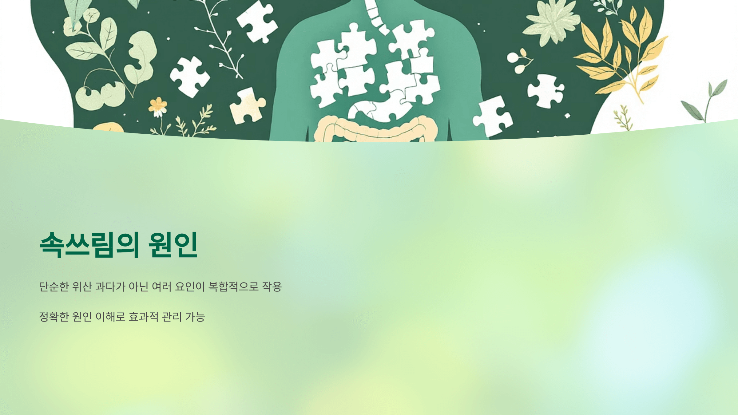 속쓰림 증상 사진입니다.