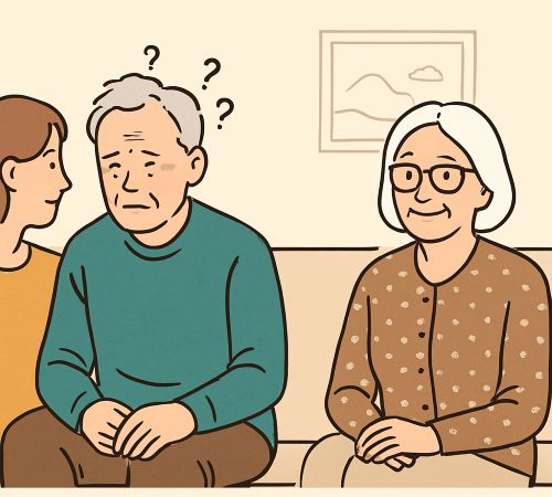 치매상태인 기혼남자와 치매가 아닌 미혼여자