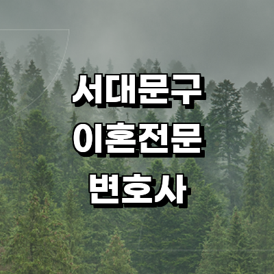 서울 서대문구 이혼 변호사