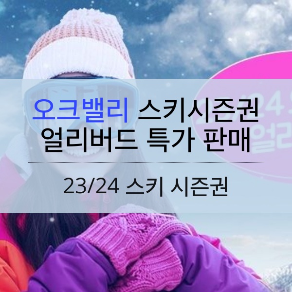 [스키] 23/24 오크밸리 스키 시즌권 얼리버드 특가 + 추가 할인 적용 내용 정리