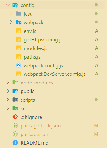 CRA의 jest, webpack등의 설정을 이제 직접 접근 가능하다.