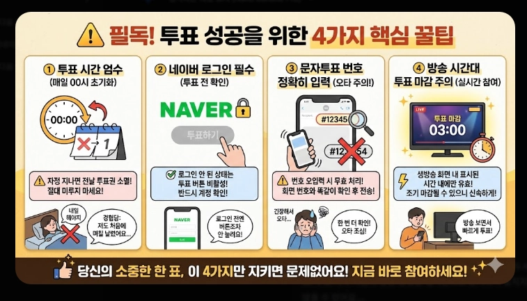미스트롯4 투표 방법 [2026년 최신] 온라인&middot;문자투표 3단계 및 36명 진출자