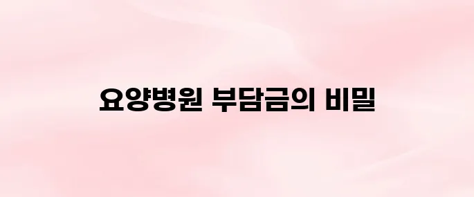 요양병원 본인부담금 상한제 및 환급