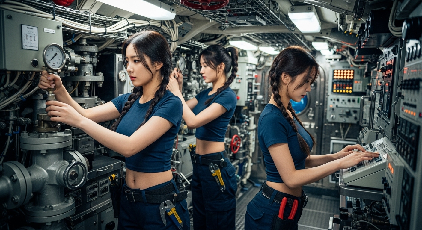 잠수함에서 근무하는 여자들