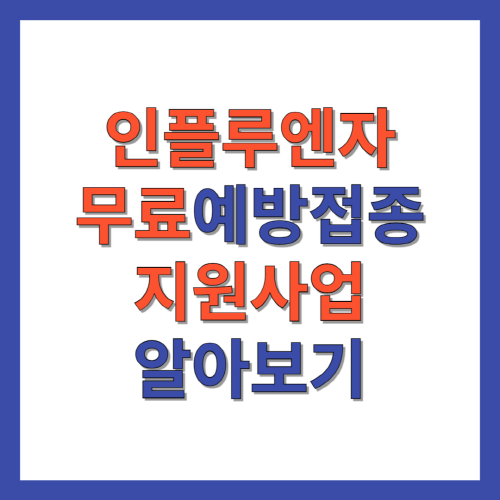 인플루엔자-무료예방접종-지원사업