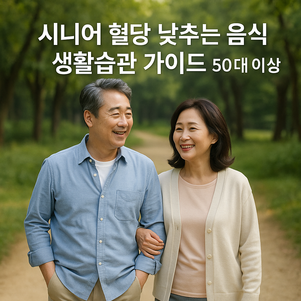 50대 이상 시니어 혈당 낮추는 음식 생활습관 가이드