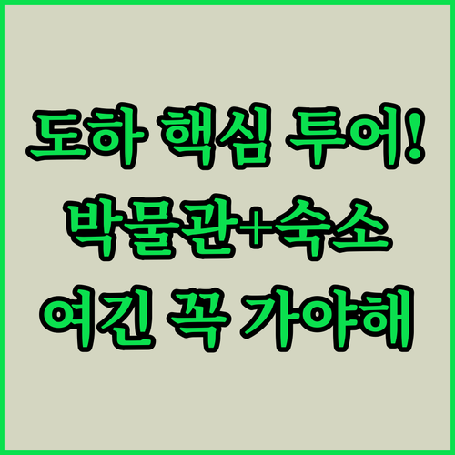 카타르 도하 박물관 투어와 수크 와키..