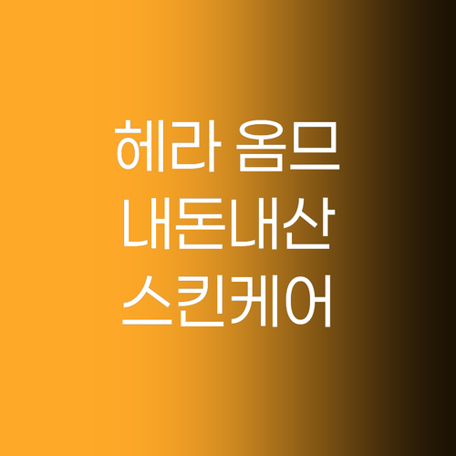 헤라 옴므 베이직 스킨케어 루틴 내돈..