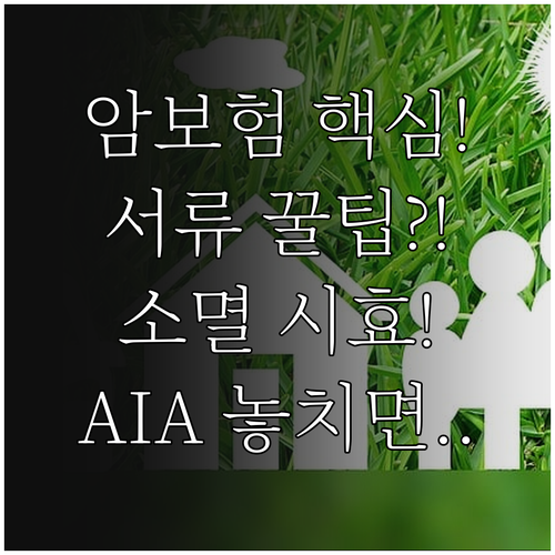 AIA생명 암보험 항암치료 관련 서류..