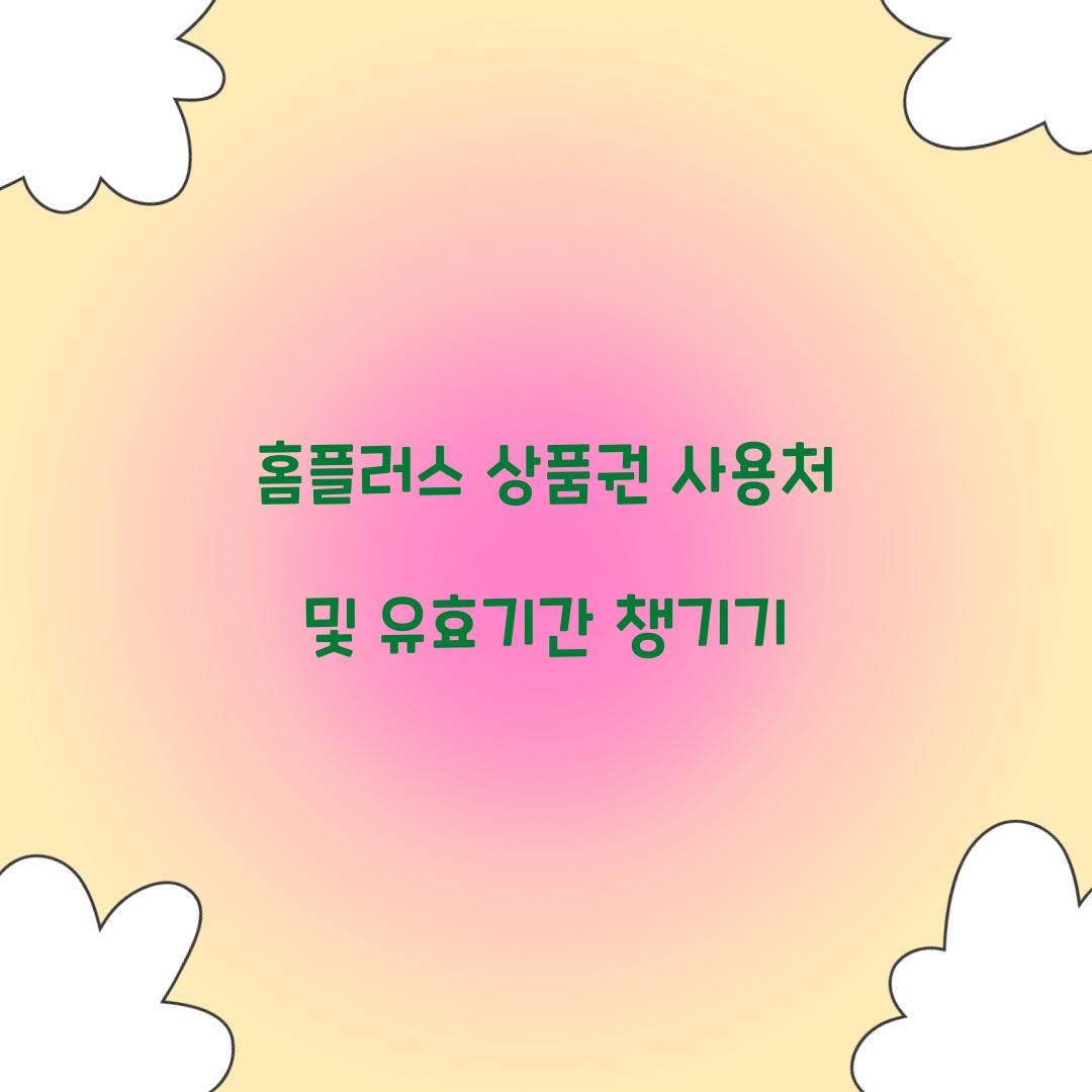 홈플러스 상품권 사용처