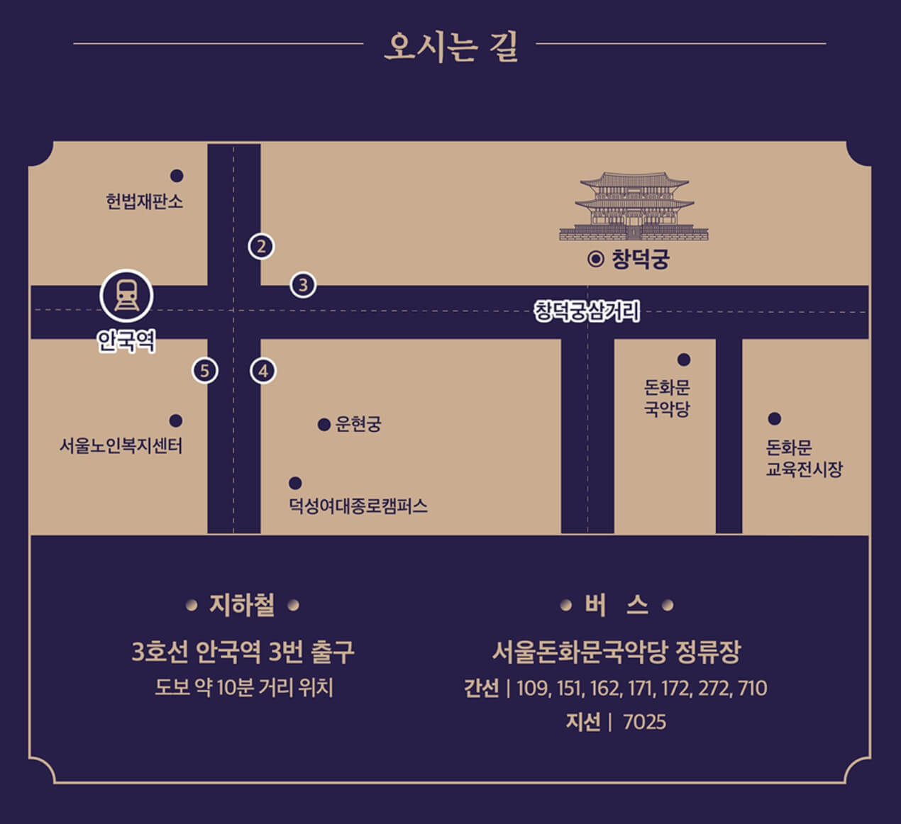 2026 창덕궁 달빛기행 오시는 길