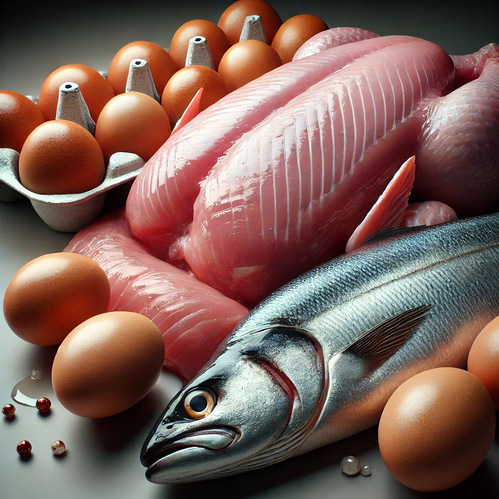 닭고기,계란,생선