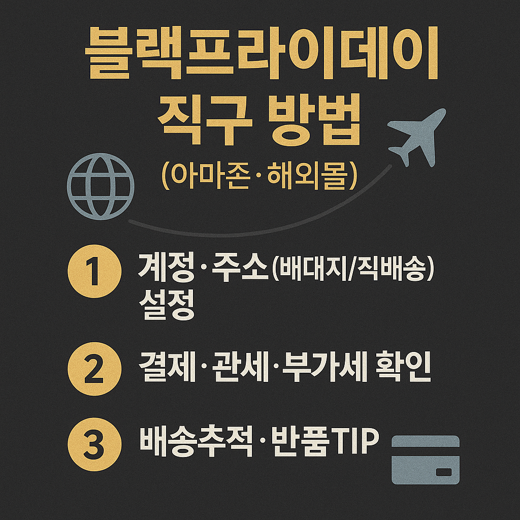 아마존 블랙프라이데이 직구 방법 2025｜해외몰 초보를 위한 10가지 체크포인트