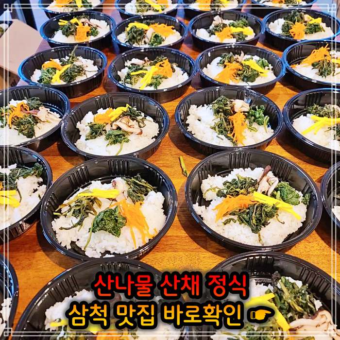 강원 삼척 맛집 산나물 청국장 산채 나물 백반 정식