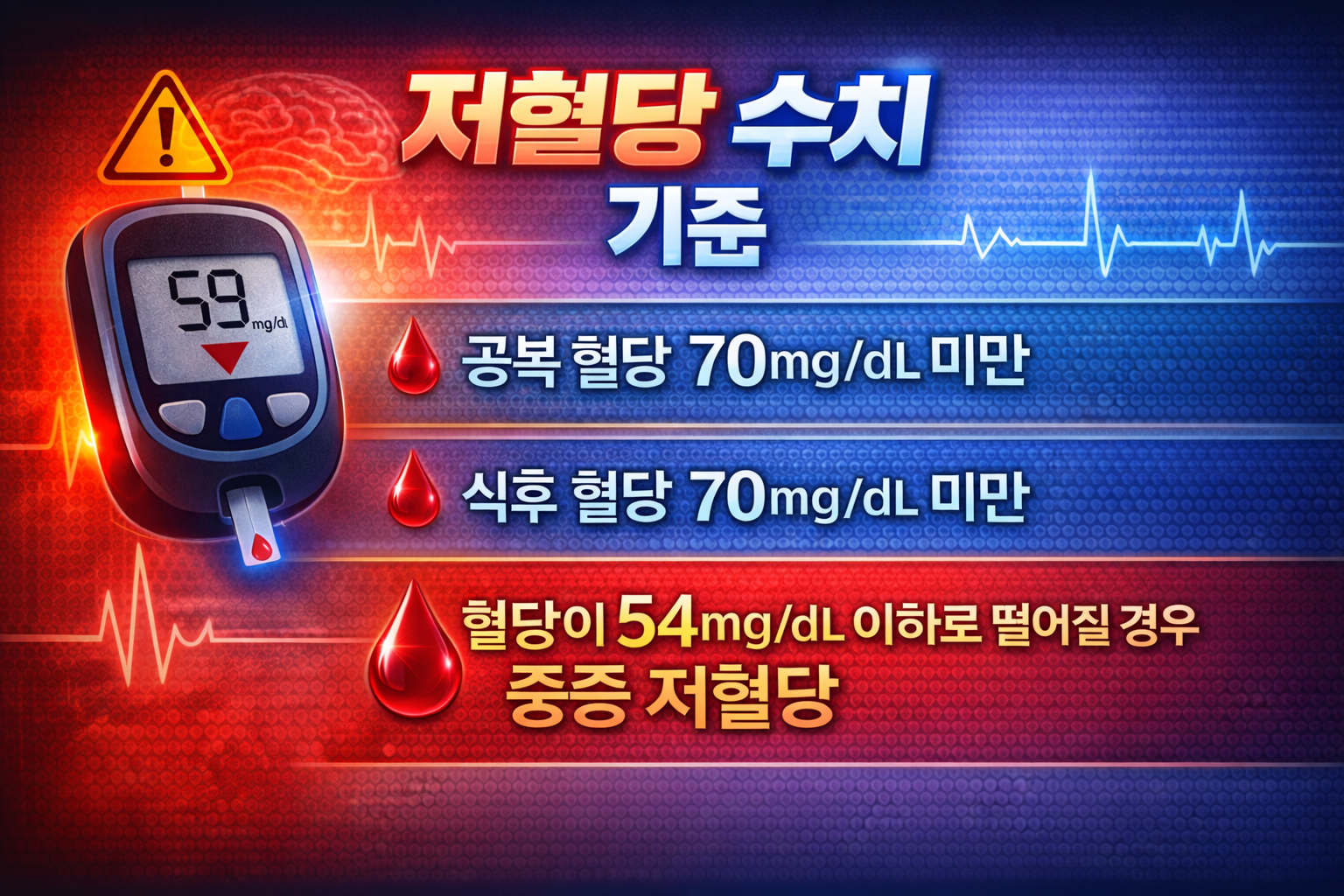 저혈당 수치 기준