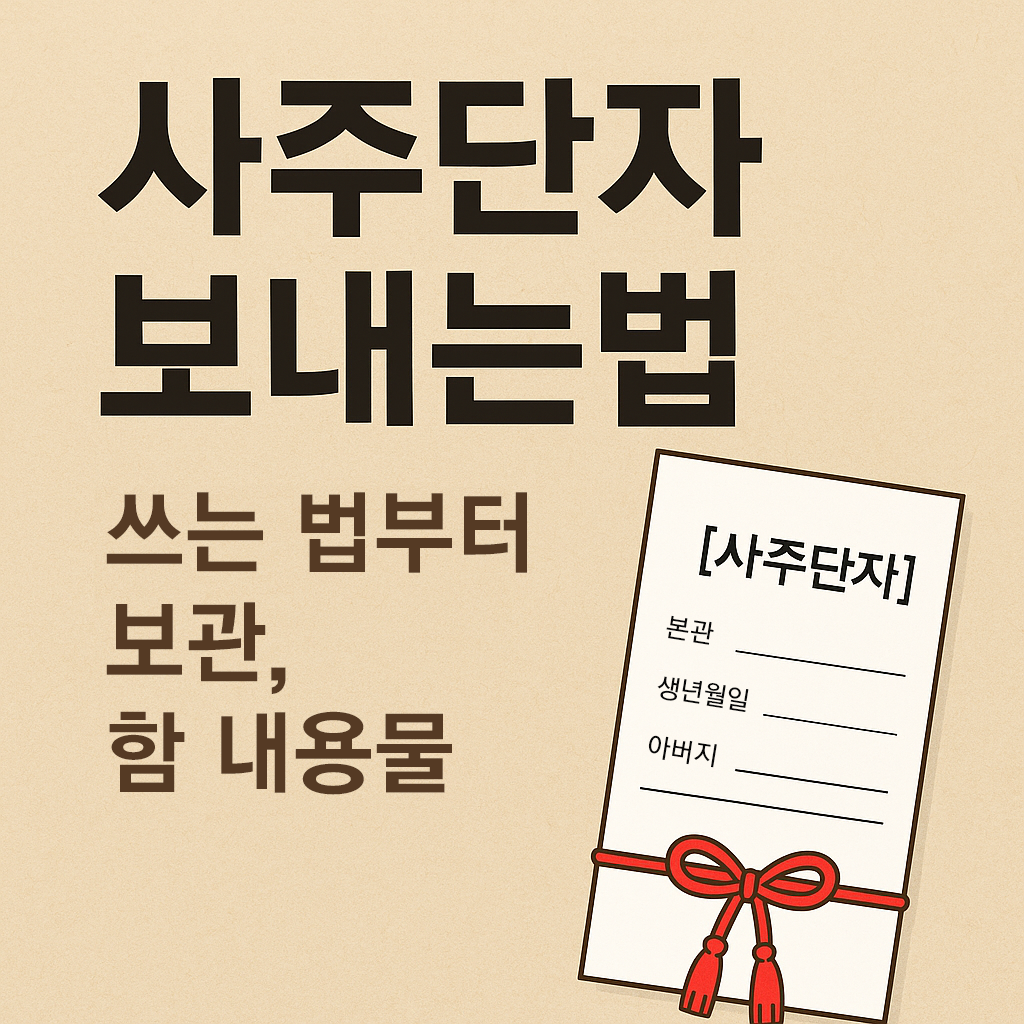 사주단자 보내는법