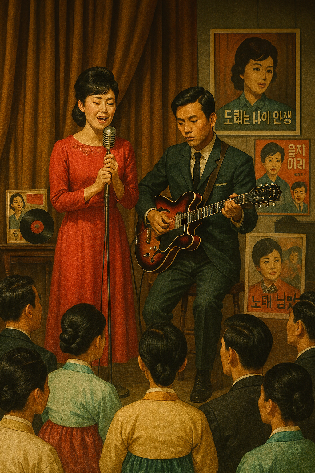 1960년대 한국 대중음악계를 표현한 이미지