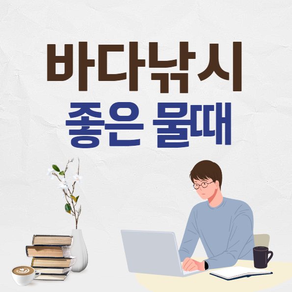 바다낚시 좋은 물때