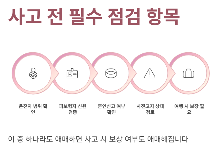 사고 전 필수 점검