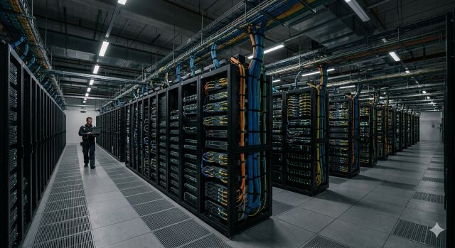 광케이블 관련주 데이터센터 통신 인프라 구조 이미지