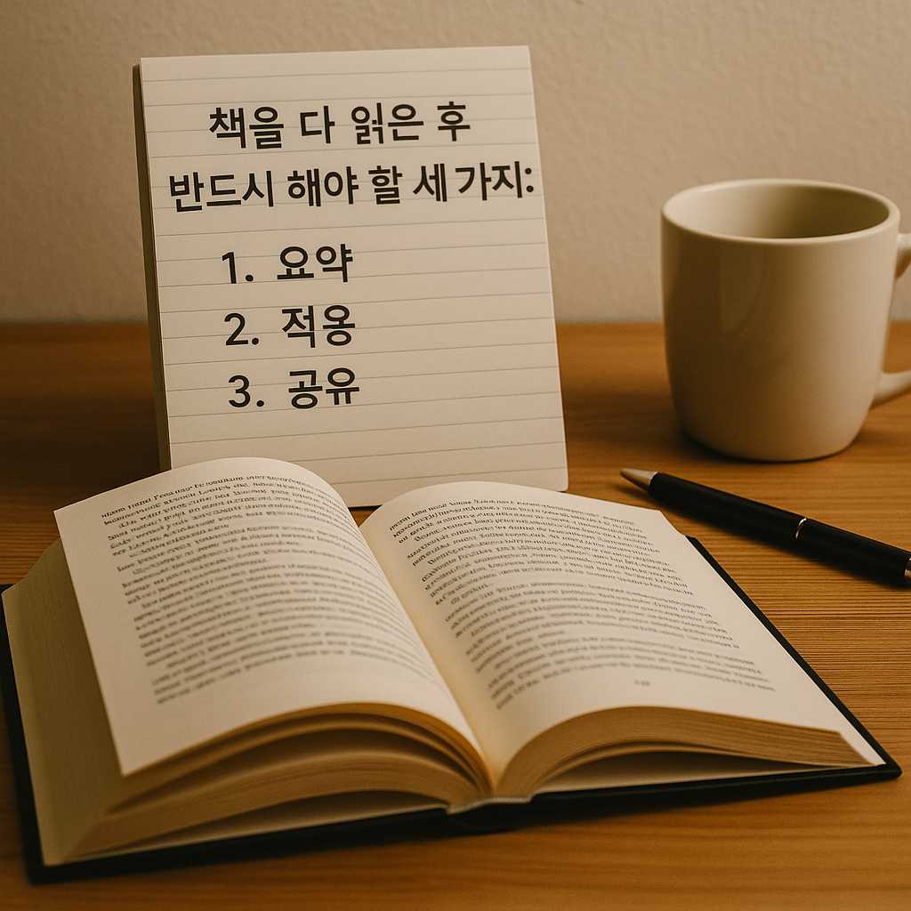 3가지 독서 실천법 요약, 적용, 공유