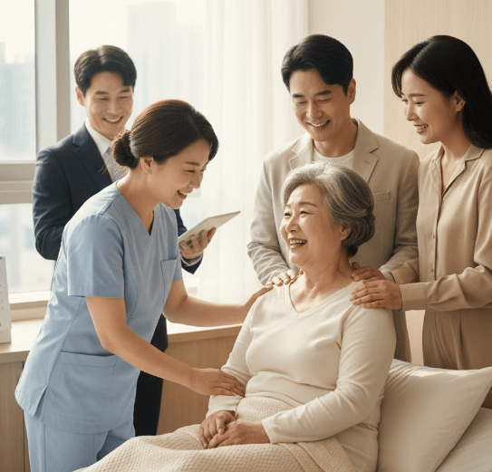간호 간병 통합서비스 받는 부모님