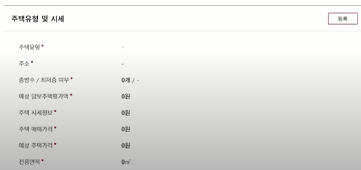 특례보금자리론 주택유형 및 시세