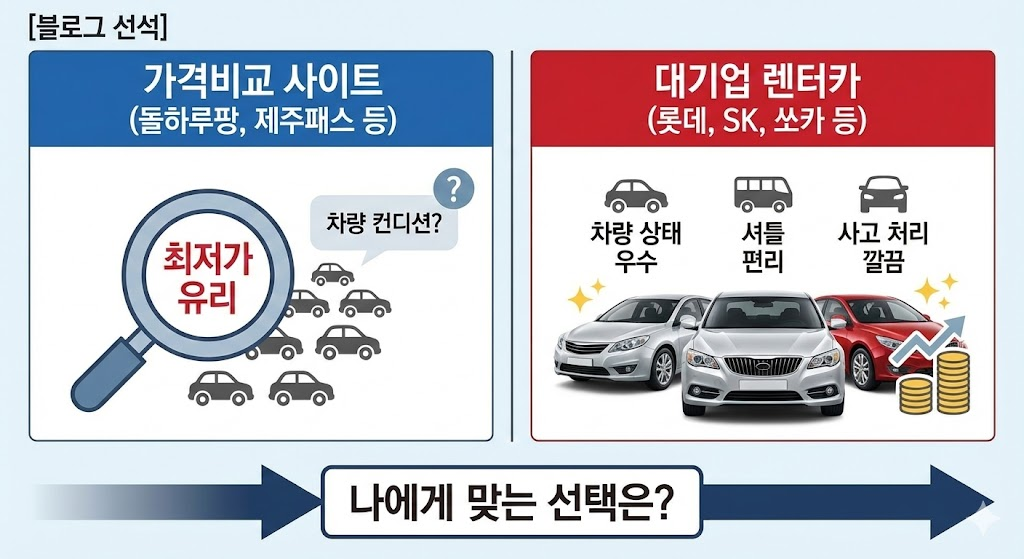제주도 렌터카 가격비교 사이트 vs 대기업 렌터카
