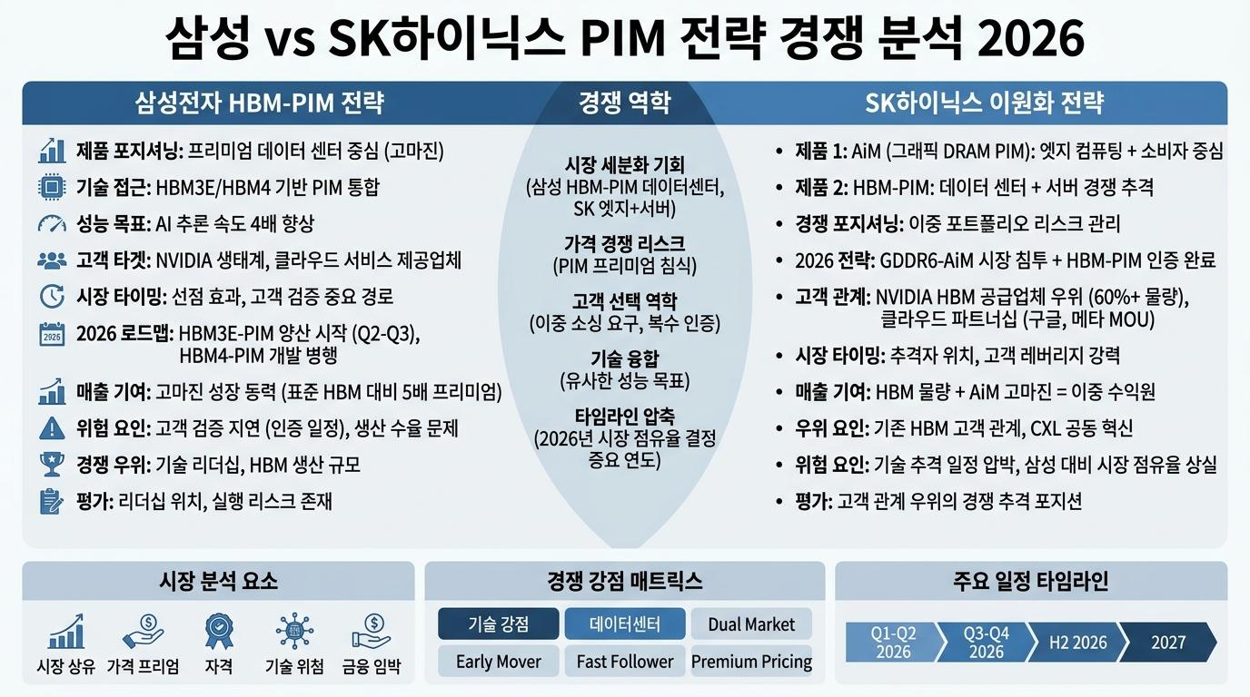 삼성전자 vs SK하이닉스 PIM 기술 경쟁, HBM-PIM 대 AiM 전략 비교