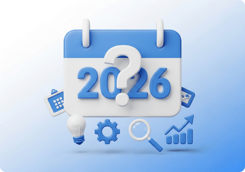 2026년 신청 일정을 예상하는 3D 달력 아이콘