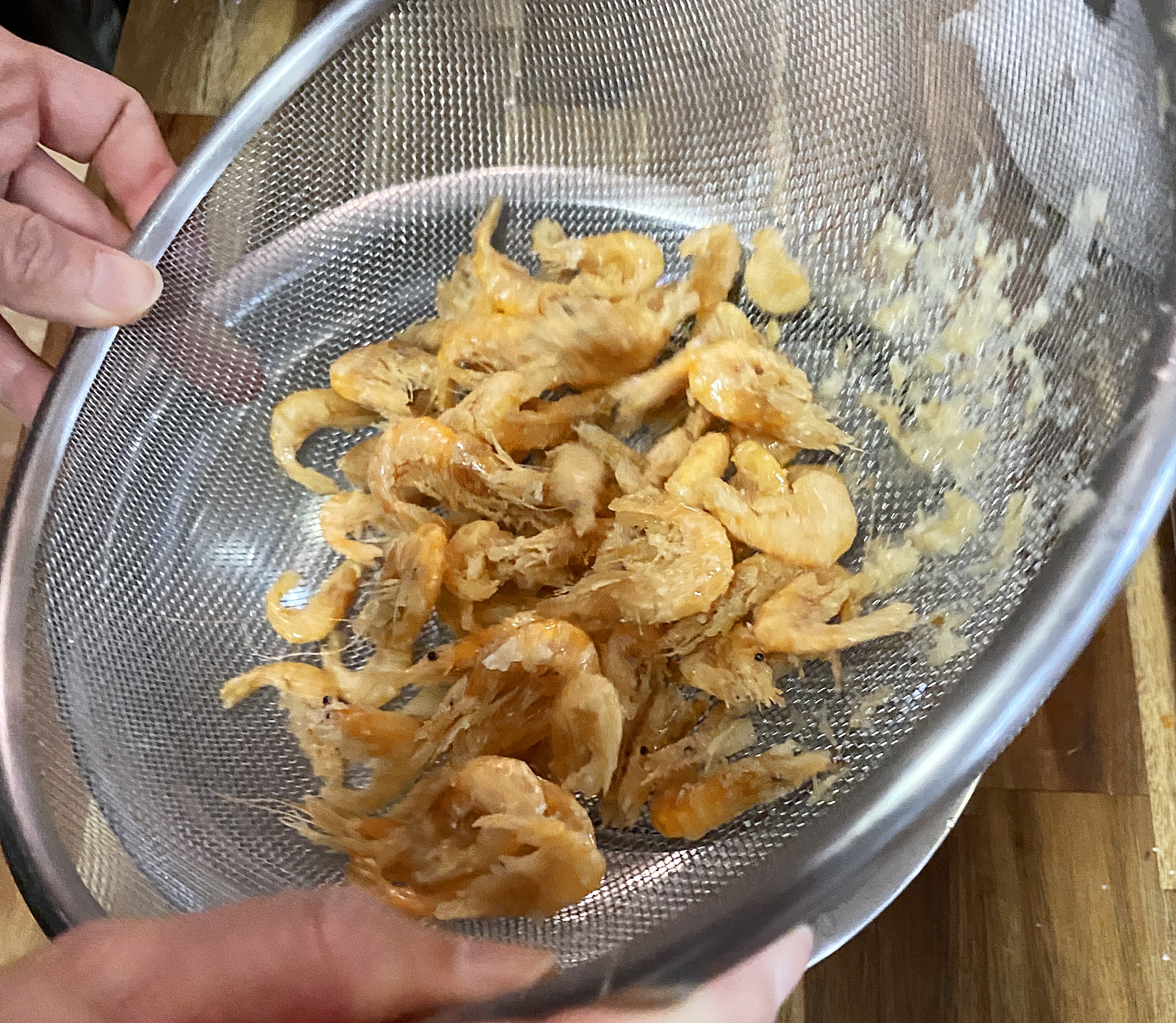 리얼 새우깡 채로 치기