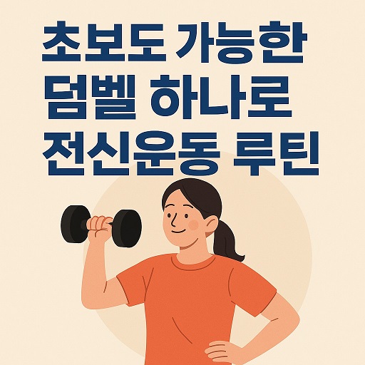 초보도 가능한 덤벨 하나로 전신운동 루틴