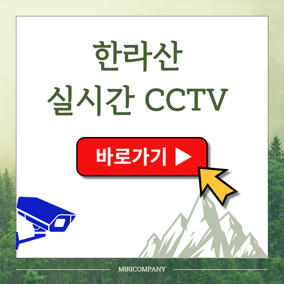 한라산 실시간 cctv 탐방로 예약