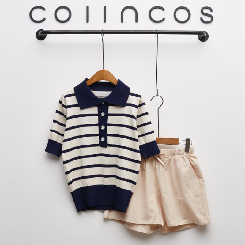 코인코즈 단가라 반오픈 카라 반팔니트 IY1MP5020