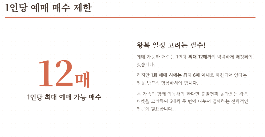 추석 기차표 예매 일정