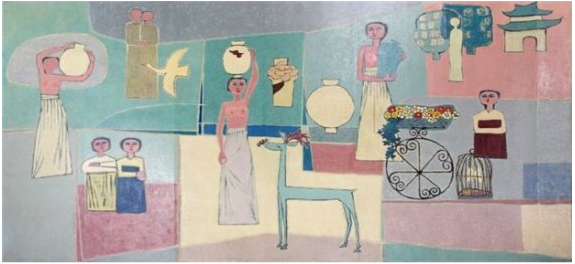 김환기 여인들과 항아리