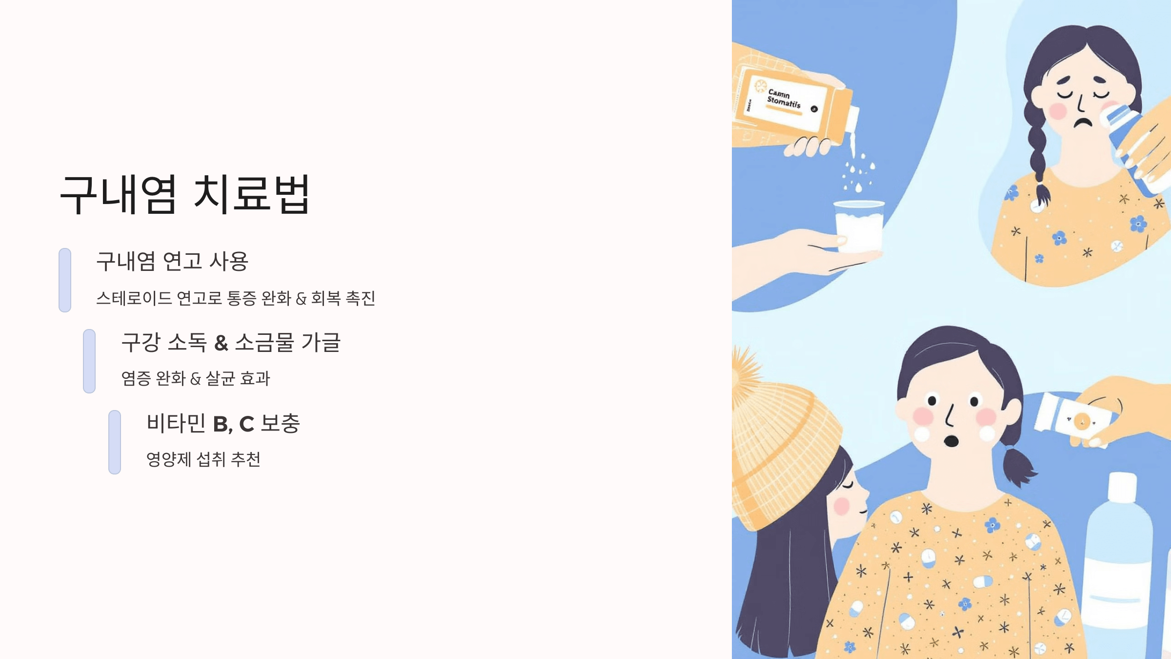 구내염과 관련된 사진입니다.