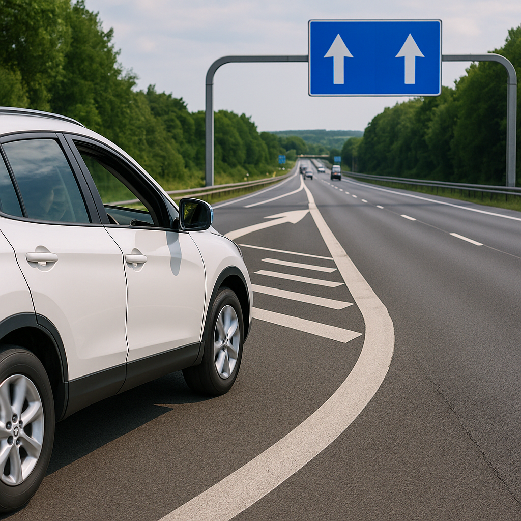 고속도로 합류 차로 진입 요령: 충분한 가속과 간격 확보하기